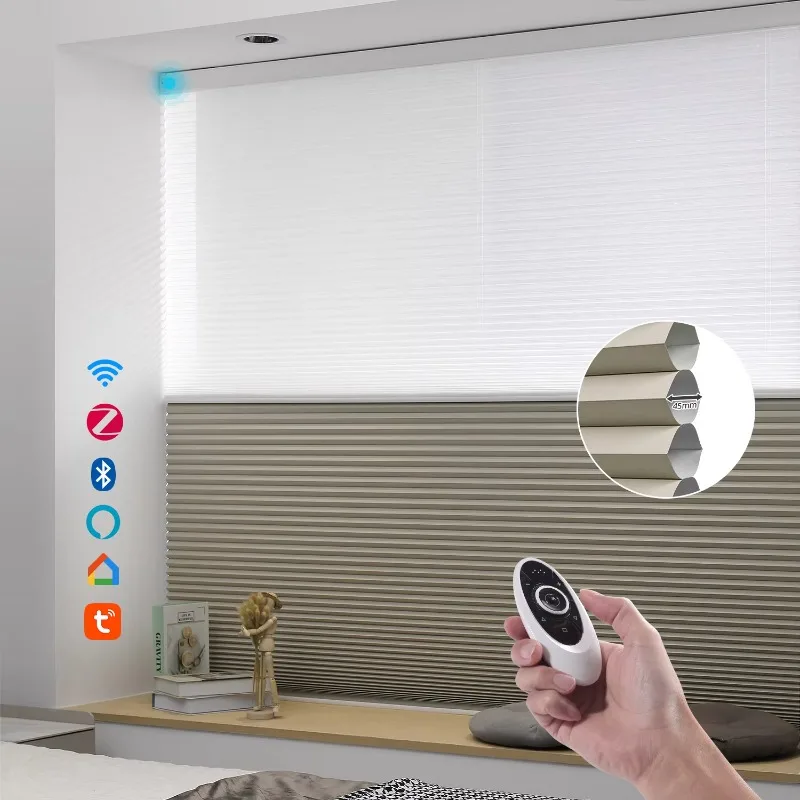 Waterproof Dual Day & Night Honeycomb Roller Blinds Cellular Shades Window Treatment Fabric Blind for Home