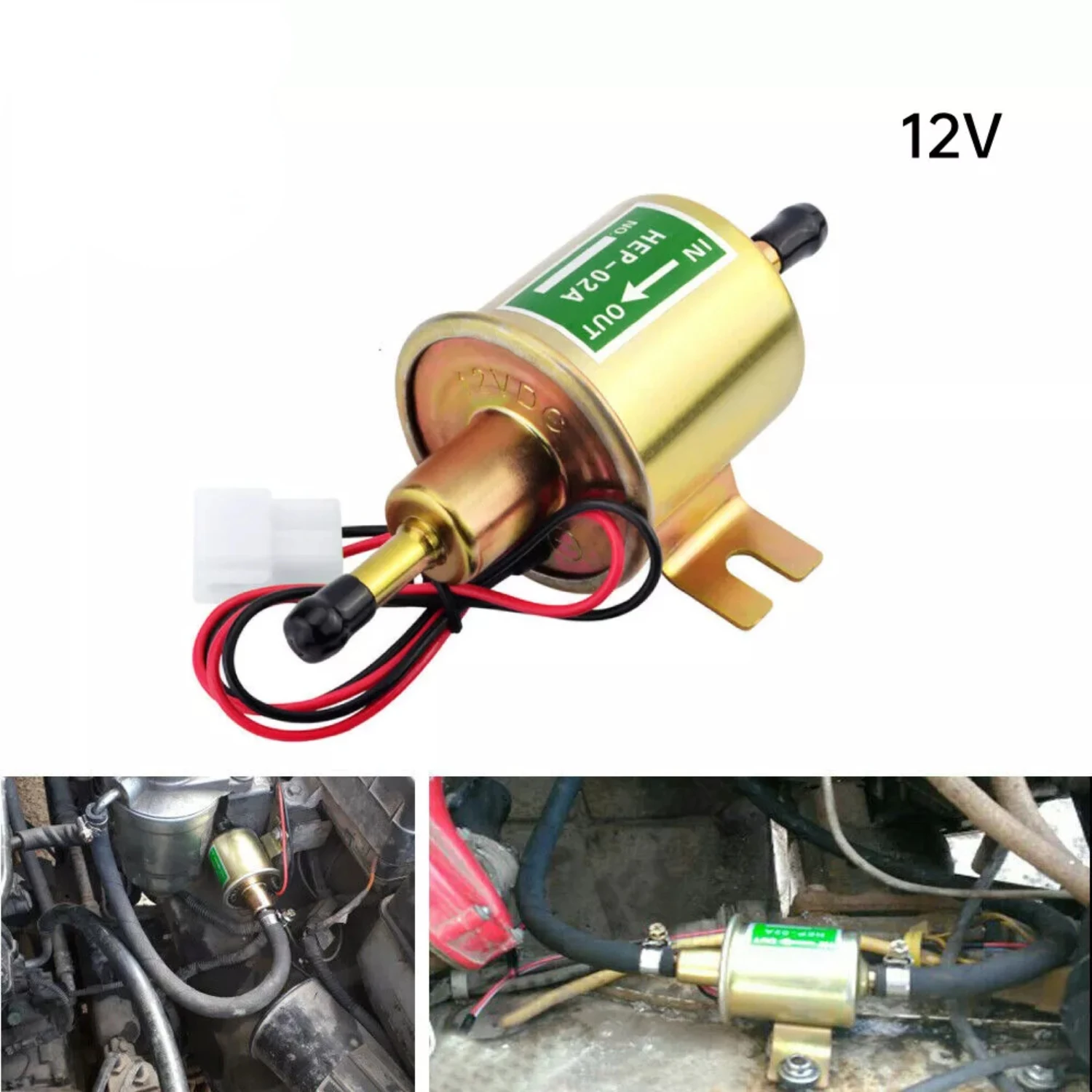 

12V Fuel 4-7PSI Inline Low Pressure Gas Diesel HEP-02A