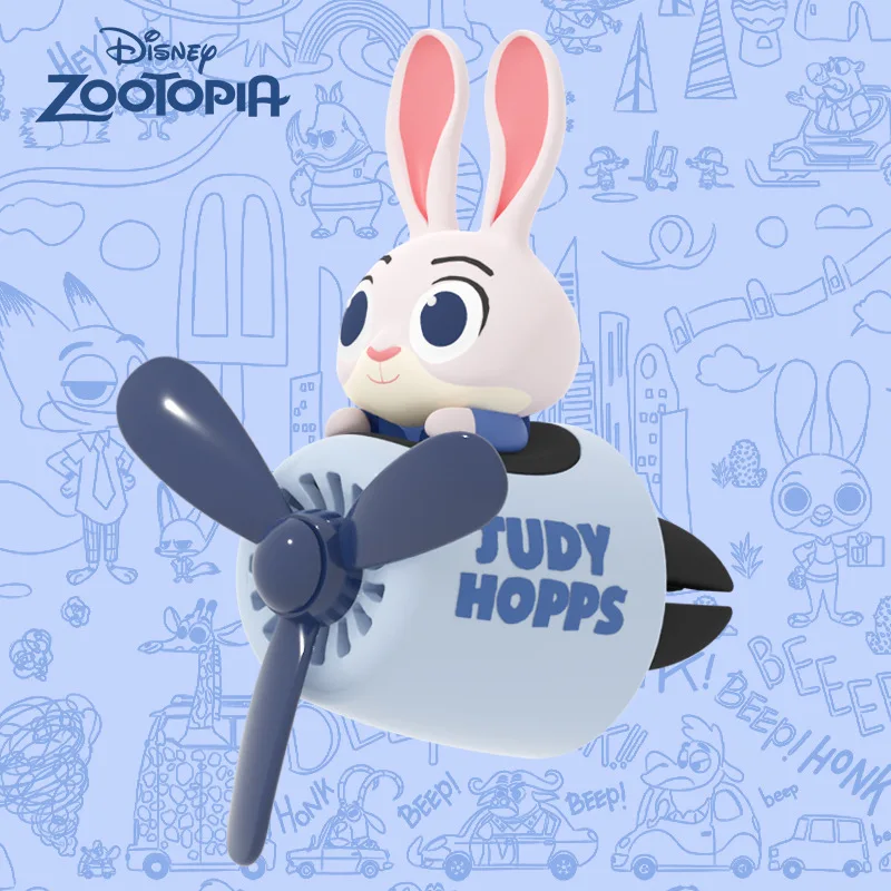 Disney Zootopia Judith Laverne Hopps Car Aromatherapy Kawaii Anime Cartoon Aircraft Toys Akcesoria do dekoracji samochodu