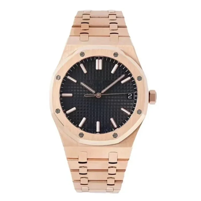 2024 Luxury Royal Oak Series Stainless Steel Simple and Atmospheric Dial Fully Automatic Mechanical Men\'s Watch Precision steel