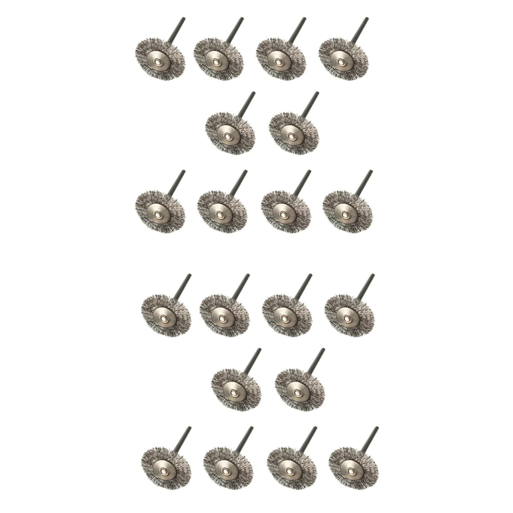 SOFT-20 Pcs Stainless Steel Wire Brushes Disc Brush Round Brush 25Mm Diameter For Dremel