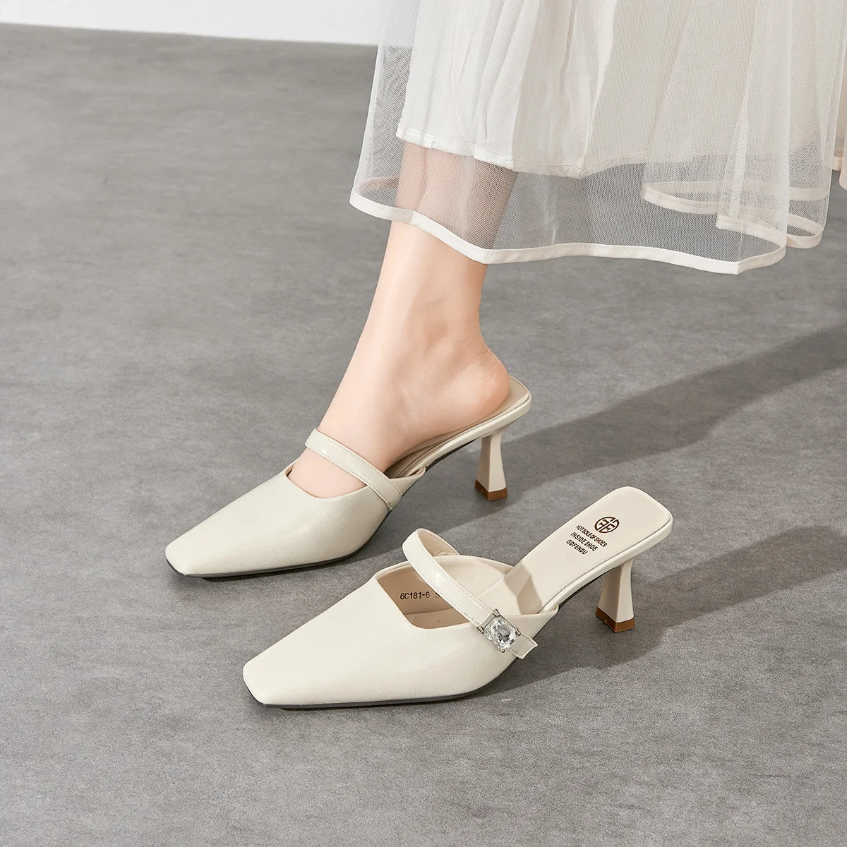 classical-elegance-women's-slippers-open-toe-high-heels-semi-slip-summer-shoes-for-ladies-matching-skirts-easy-to-wear