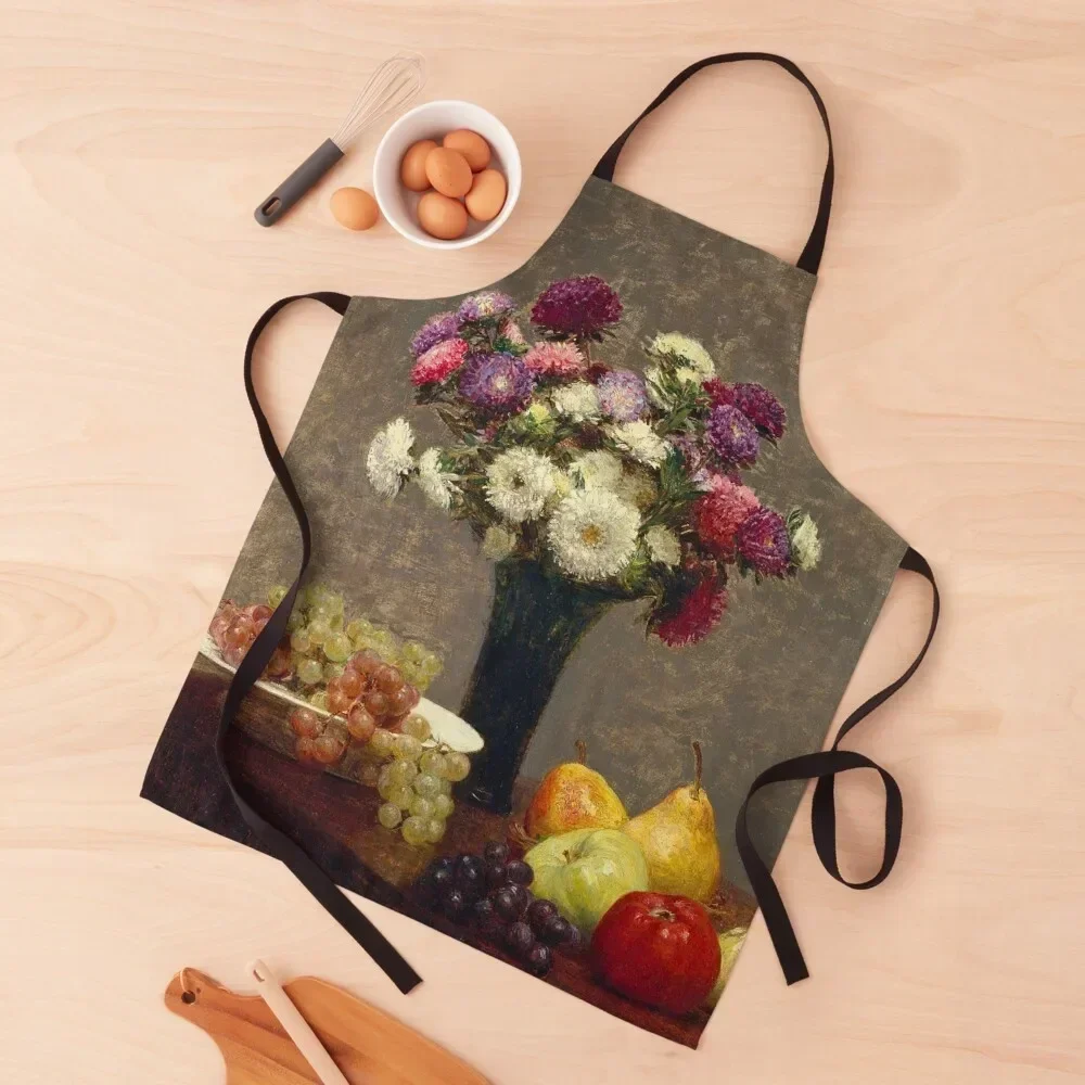 

Asters and Fruit on a Table Apron cookings for women japanese woman christmas 2025 waiter Apron