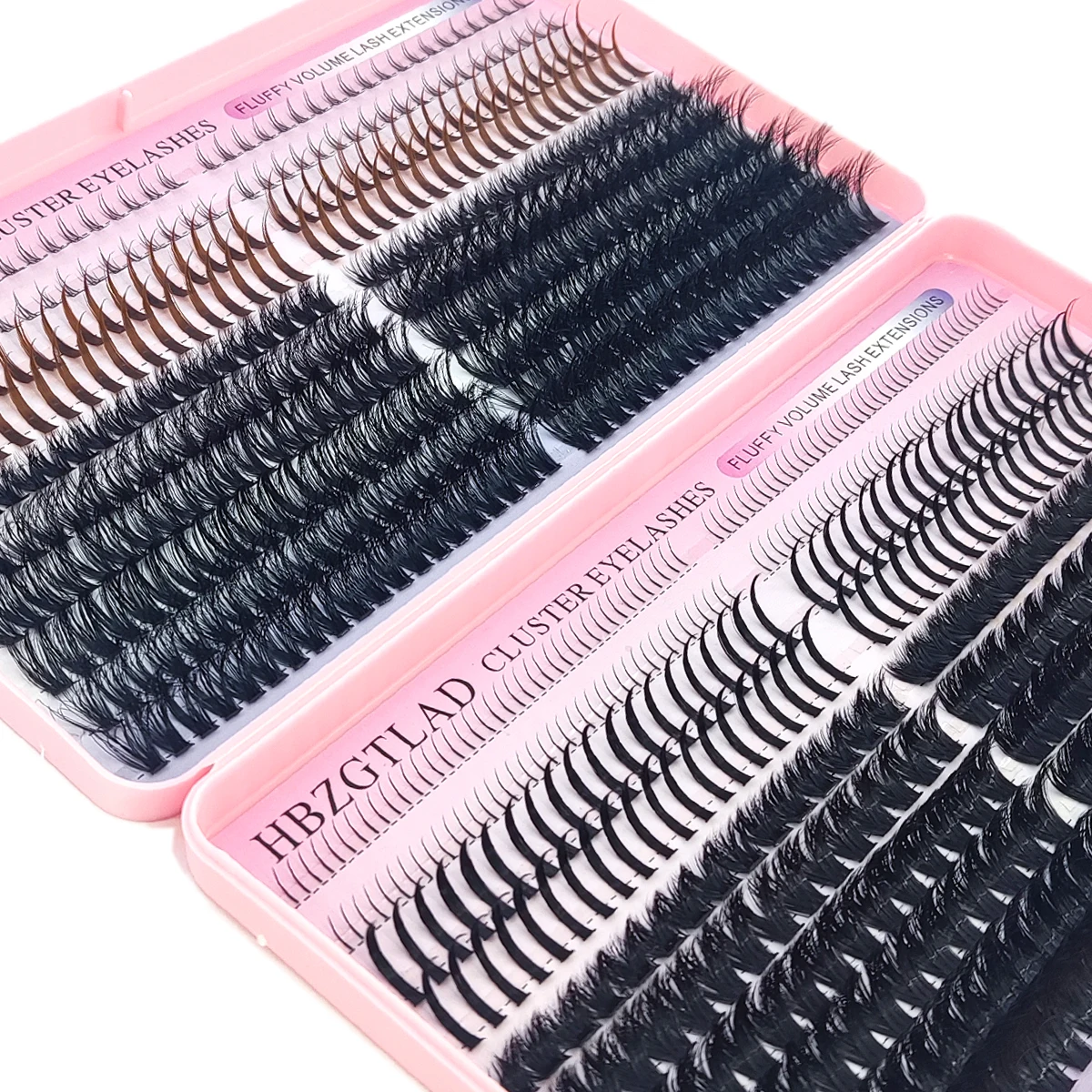 HBZGTLAD 60D/80D/100D/140D/160D Wimpernbüschel mit unteren und spitzen Wimpern DIY Fairy Manga Spitze Dicke Künstliche Nerzwimpern – Detail 12