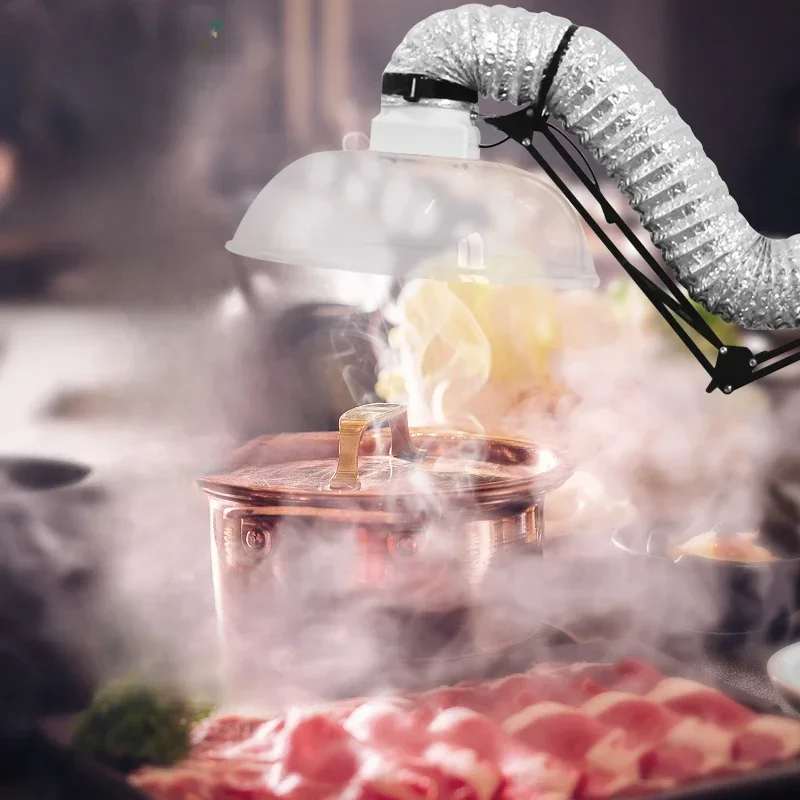 Home Simple Barbecue Range Hood Mobile Hot Pot Barbecue Smoke Exhaust Device Korean Folding Arm Exhaust Equipment