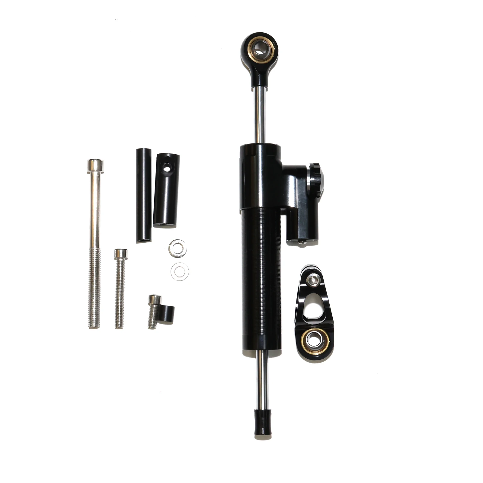 

GT08 Electric Scooter Steering Damper Bracket Support Kit, Carbon Fiber Stabilizer Steering Damper Adjustable