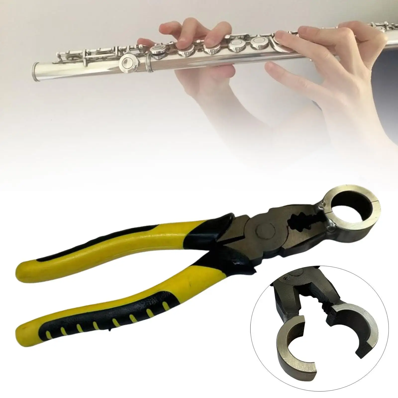 Instrument Maintenance Pliers Steel Flute Flaring Tool 21.2cm Shrink Mouth Plier for Accurate Wind Instrument Workshop Tasks