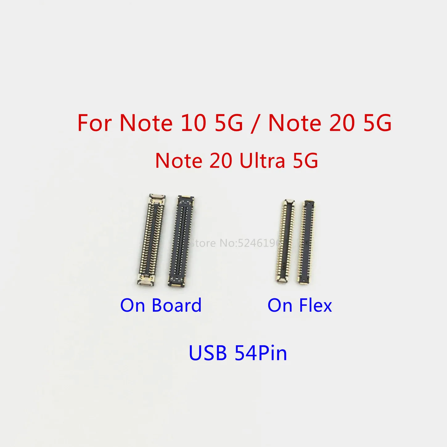 5-10 Uds cargador USB puerto de carga conector FPC 54Pin para Samsung Galaxy Note 10 5G Note 20 5G Note 20 Ultra 5G enchufe a bordo.