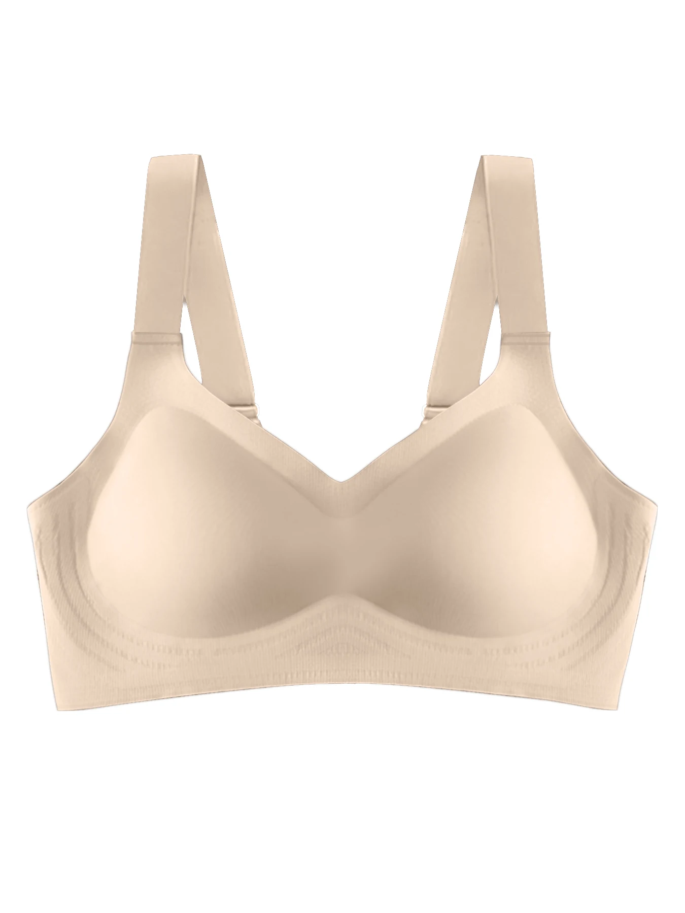 Adjusting bra Underwear solid color back buckle no trace no underwire comfortable high stretch invisible smooth@W46