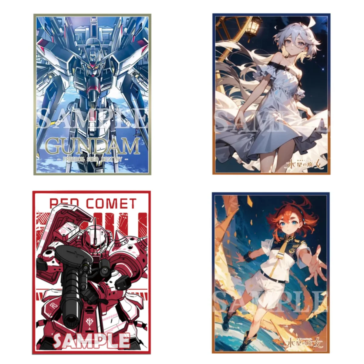 60 unids/set 67*92mm Bandai Anime juego GUNDAM TCG GCG DIY funda para tarjeta Flash AERIAL EXIA Freedom Zaku colección regalos Juguetes