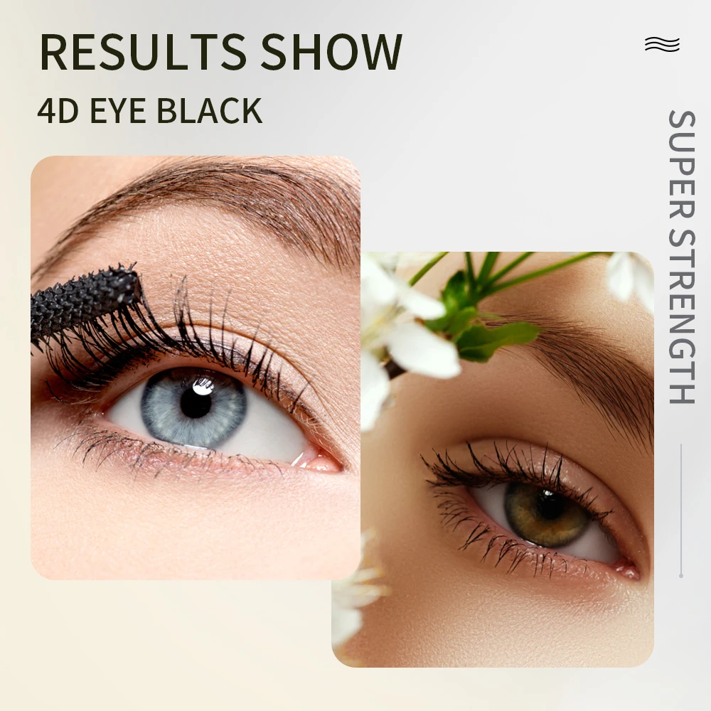 OCHEAL 4D Large Brush Head Lengthened Mascara Eye Black Waterproof Curling Eyelashes Long Lasting Extension Makeup Eyelashes