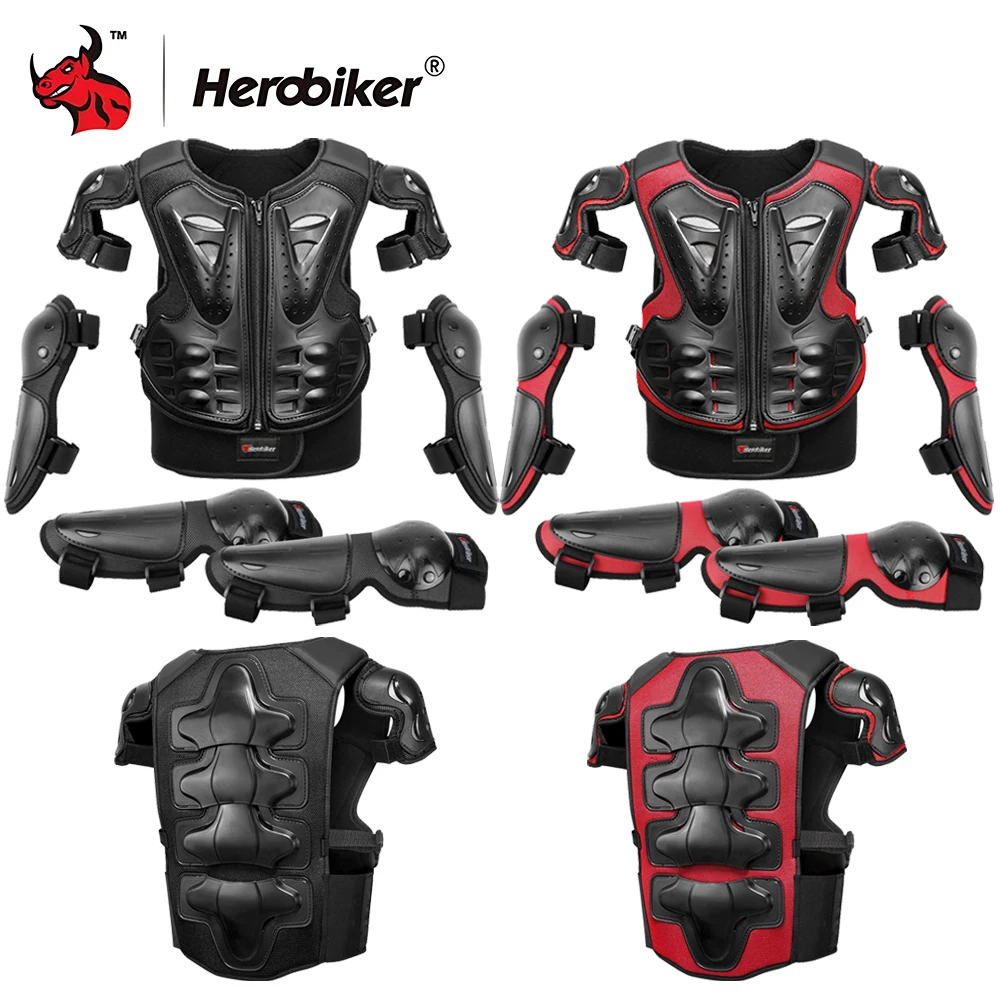 Männliche und weibliche Kinder-Motorrad-Rüstung, Outdoor-Sport, Brust, Rücken, Knie, Ellenbogenschutz, Fahrradfahren, Anti-Fall-Rüstung