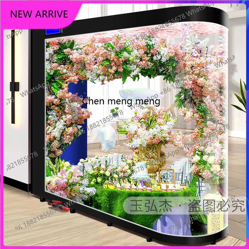 

C6601 Новый аквариум для гостиной, пол, пуля, перегородка, аквариум, бытовой экологический стеклянный аквариум для золотых рыбок