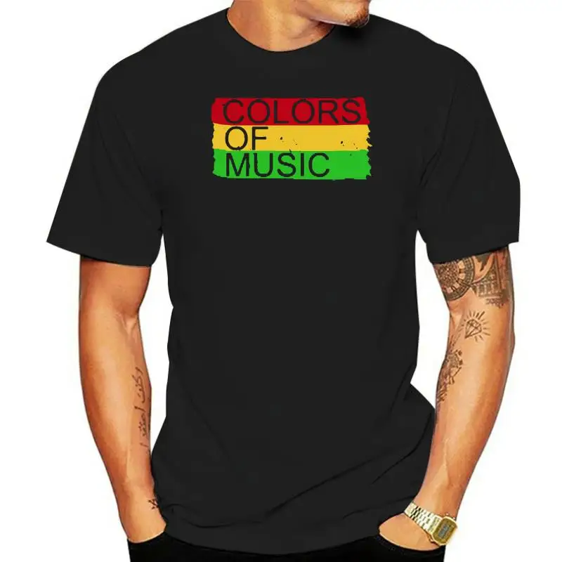 Raggae Weed Rasta Colors Of Music Men's Casual T Shirt Comfy Short Sleeve Top Tee Round Neck