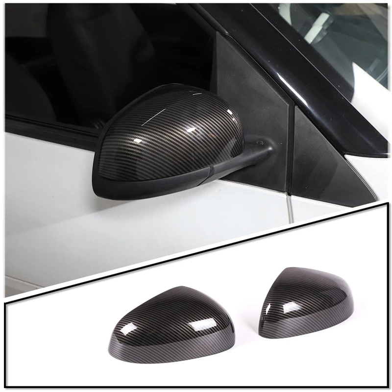 

2 pcs Side Wing Mirror Cover Caps Carbon Fiber RearView Mirror Case Cover For Mercedes Benz Smart 451 453 Fortwo Forfour