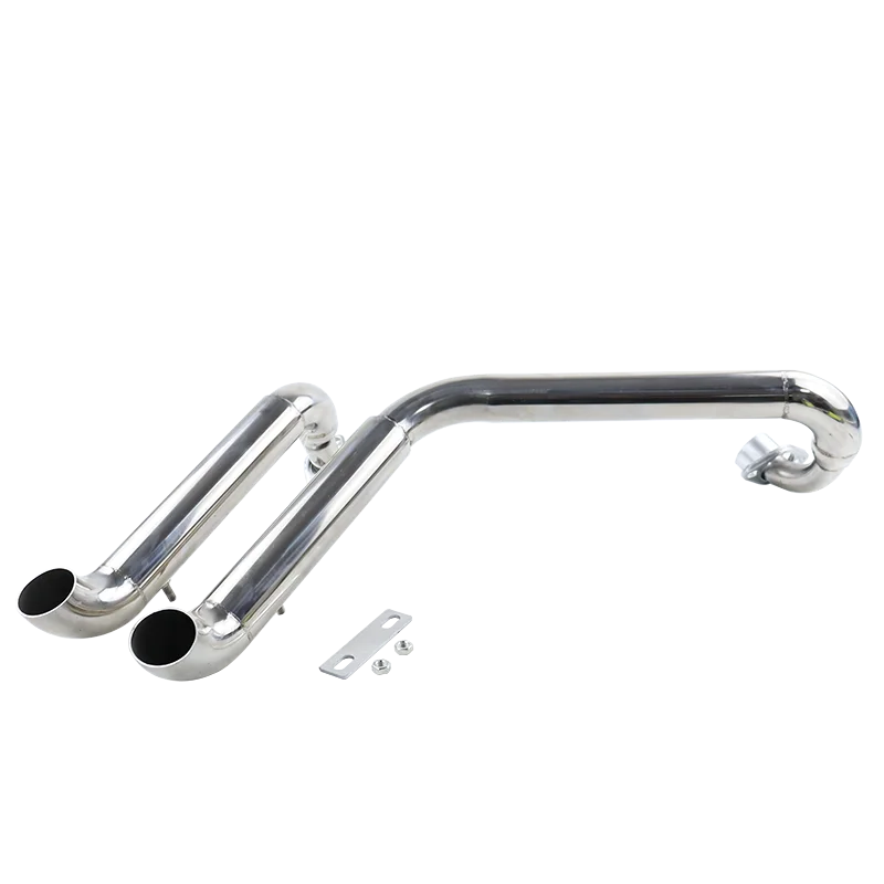 Motorcycle Exhaust Pipe XV535 XV400 Chrome Drag Pipes Full Muffler System Silencers For Yamaha Virago XV 535 XV 400