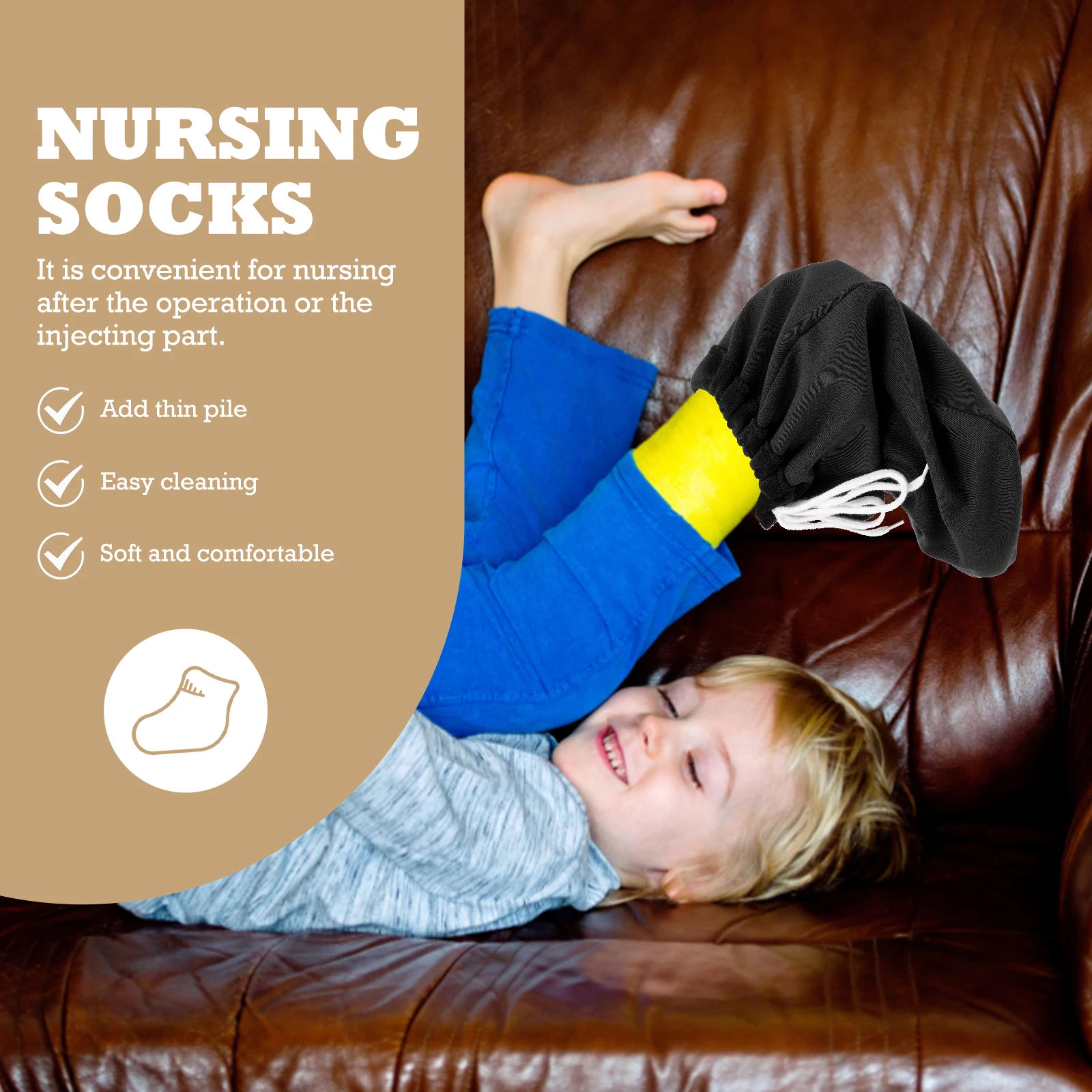 

Foot Caring Sock Cover Warm Gypsum Sock Post Surgery Recovery High Class Cotton Breathable Men Socks Ankle Brace