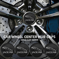 4Pcs Car Emblem Wheel Hub Center Cap Sticker Rim Badge Cover For Jaguar X-Type F-Pace E-Pace XF XE XJ F-Type XKR XEL XFL XK XJL
