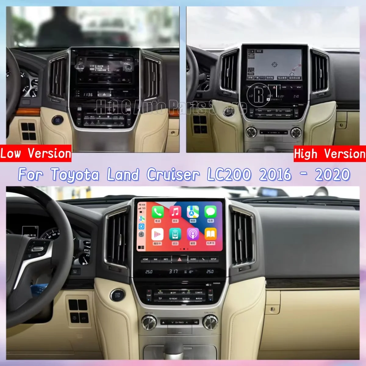 Android 13 For Toyota Land Cruiser LC200 2019  OEM VXR V8 Auto Stereo Car Navigation Headunit Multimedia Player Radio Electronic