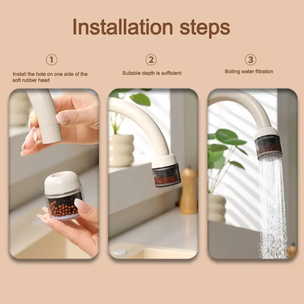 

Splashproof Water Faucet Filter Water-saving Multiple Filtering Water Purifier Pressurization Easy Installation Faucet Extender