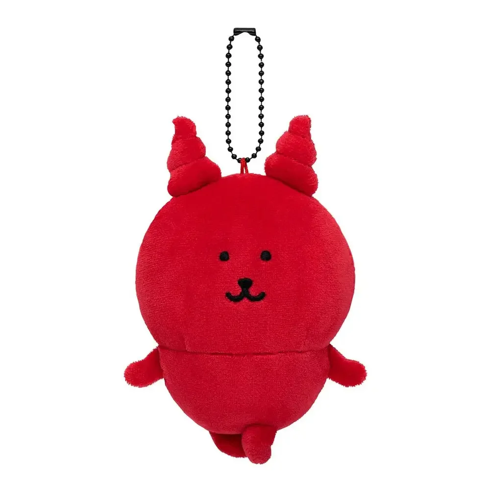 Nieuwe 10 cm sleutelhanger Kawaii getransformeerd in rode geest puntige hoorn beer korte pluche pop paar tas hanger sleutelhanger vakantiecadeau