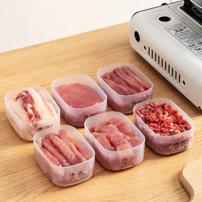 Refrigerator Frozen Meat Portable Vegetables Fresh Box With Lids Leak Proof Food-Grade Freezer Containers Kitchen