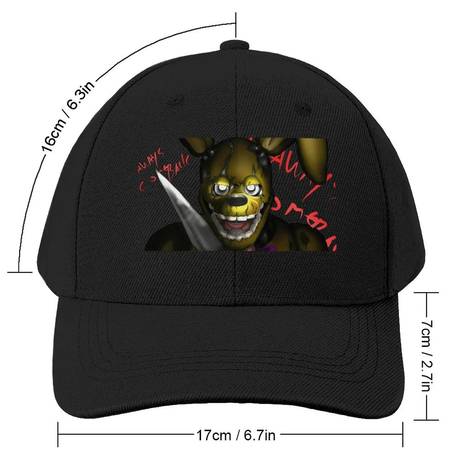 SpringBonnie William Afton Baseball Cap Trucker Hat Bobble Hat Baseball For Men Women's