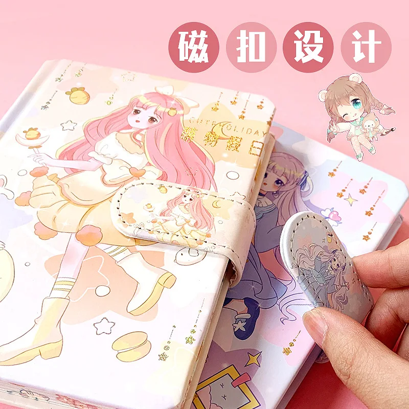 A6:Handheld Book Pink Girl\'s Little Book Instagram High Beauty Girl Handheld Book Birthday Gift Notebooks and Journals