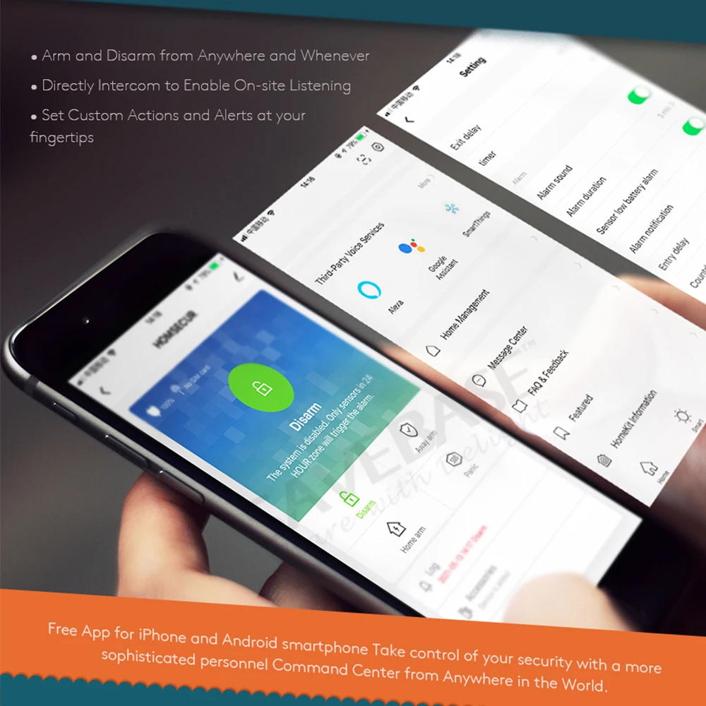 433MHz sans fil 4G/3G/GSM WIFI - Home Zone Security App avis et prix
