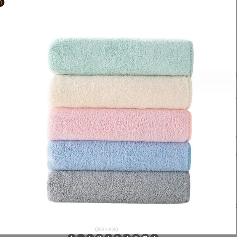 Coral velvet towel thickened soft absorbent face towel household adult children face wash face towel