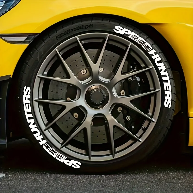 16 pièces/ensemble "ensemble d'autocollants pour pneus « SPEEDHUNTERS » dynamiques, idéal pour les pneus de voiture, les motos et les ordinateurs portables pour montrer un esprit de course »