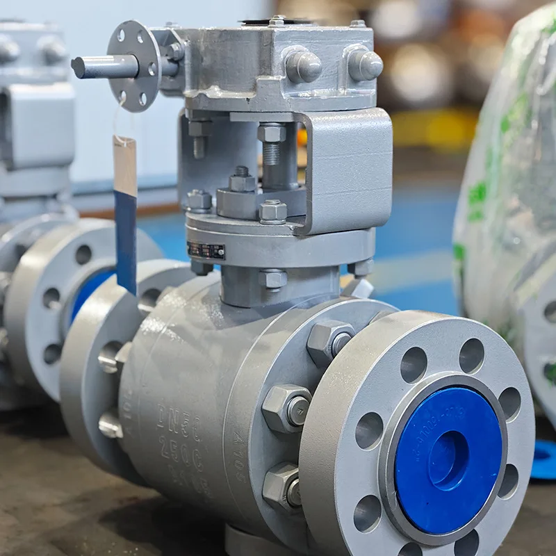 

Fixed forged steel ball valve A105 room temperature high pressure worm gear flange PTFE sealing water pneumatic balance
