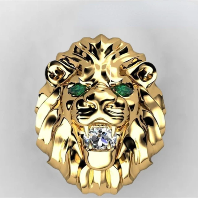 Mens lion rings outlet