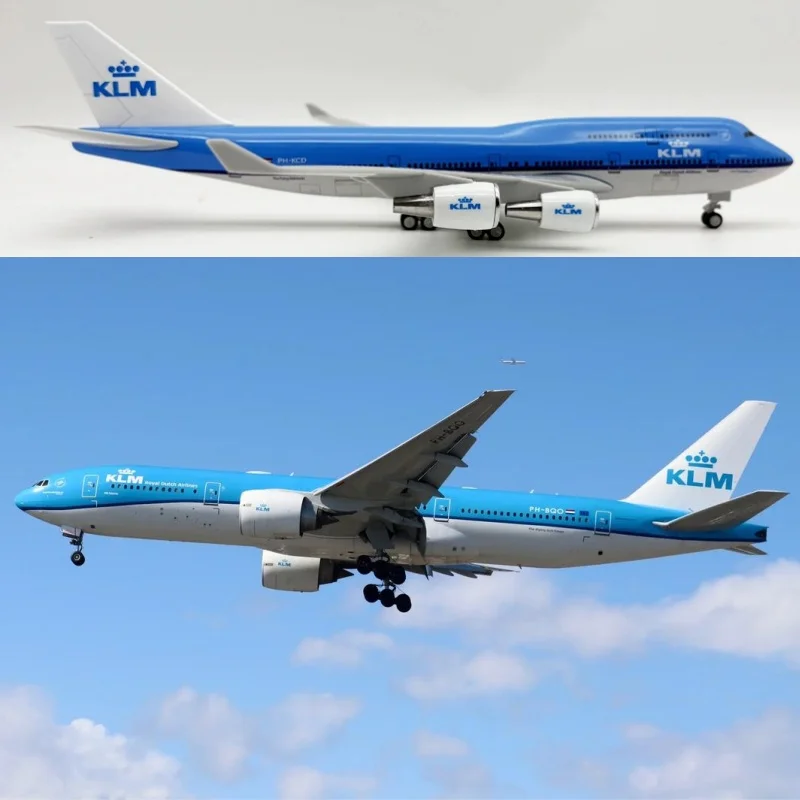 

30cm B747 KLM Airways Airplane Model Diecast Resin Airbus Collection Miniature Aircraft Enthusiast Ornament Decoration Plane