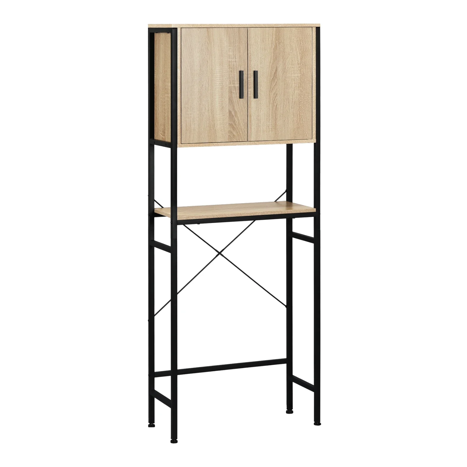 EUGAD Waschmaschinen-Schrank mit Verstellbarem Regal Küchen-Aufbewahrungsregal Badezimmer Toiletten-Aufbewahrungsschrank Organizer