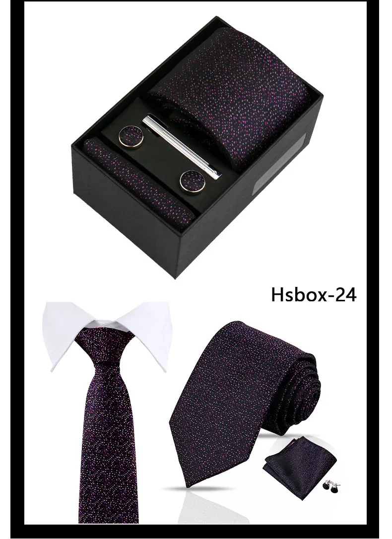 Modische Krawatten für Herren, Paisley-Krawatte, Geschenkbox-Set, originelle Geschenke für Herren, hochwertige Krawatte, Business-, Hochzeits- und Anzug-Accessoires – Detail 28