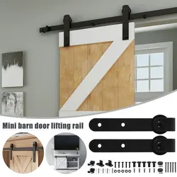 Sliding Barn Door Hardware Kit Smooth Quiet Super Mini Durable Easy Assemble Door Panel Accessories for Cabinet Window