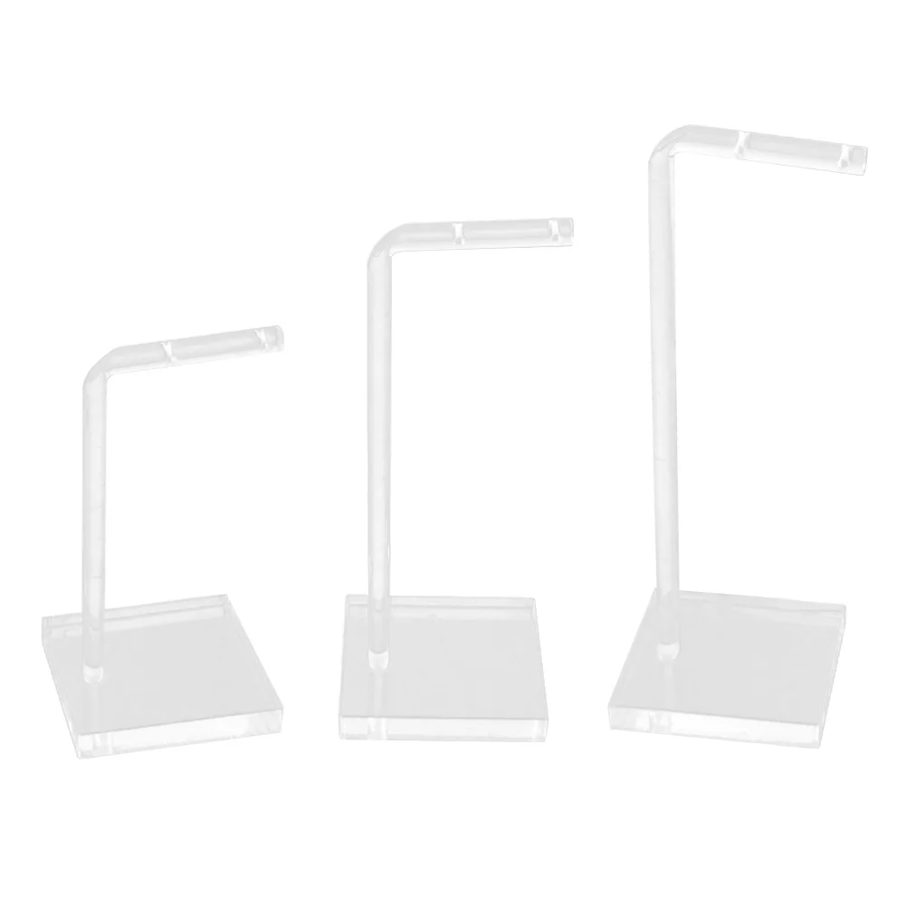 3pcs Transparent Acrylic Earrings Stands 7 Shape Jewelry Organizer Holder For Eardrop Ear Studs Storage Rack Earring Display