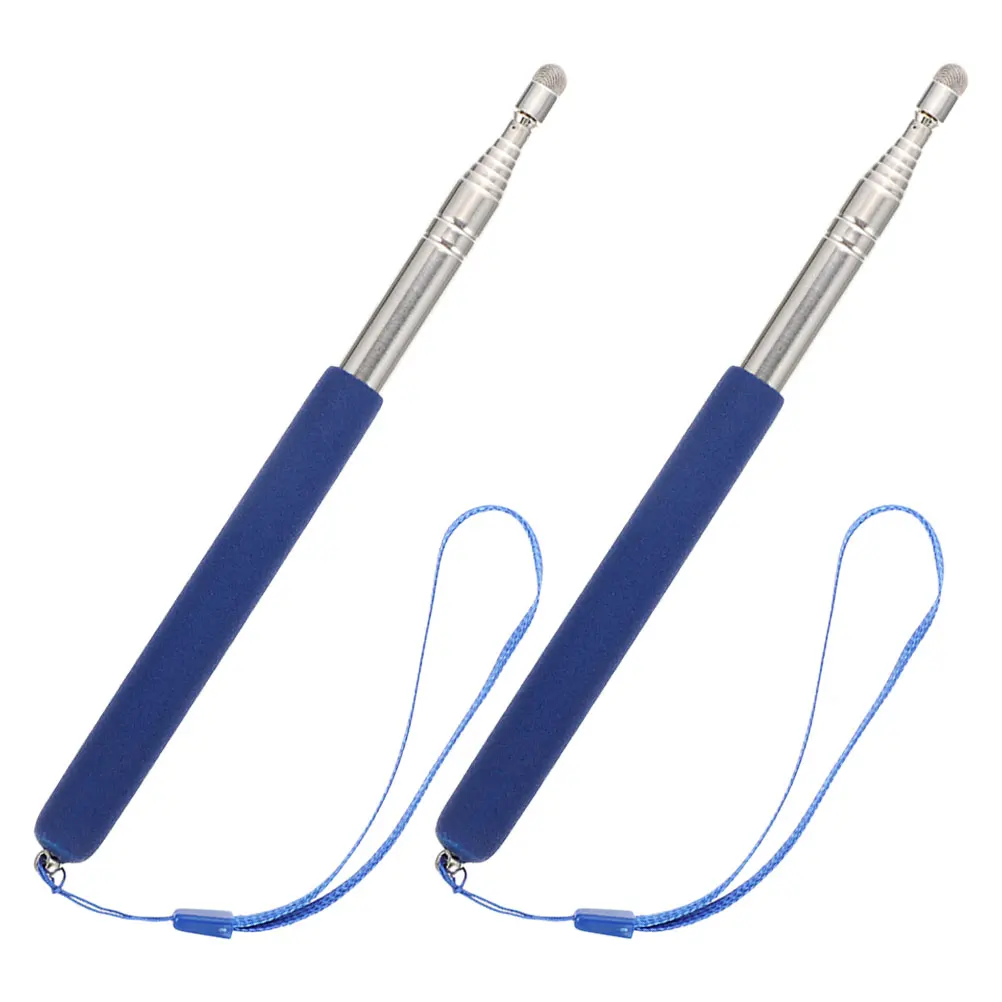 

2pcs Telescopic Teacher Pointer Stainless Steel Retractable Pointer Stick Handheld Extendable for Elementary School Kindergarten