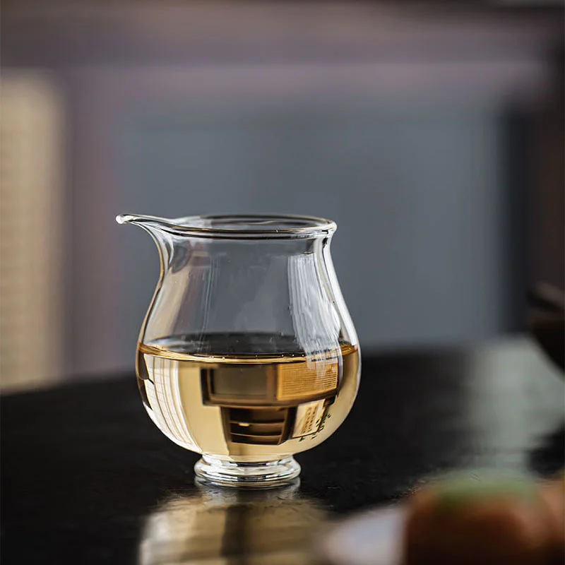 Penguin Shape Heat - resistant Glass Tea Dispenser Fair Cup Small Capacity Chahai Chinese Kung Fu Tea Set Accessories