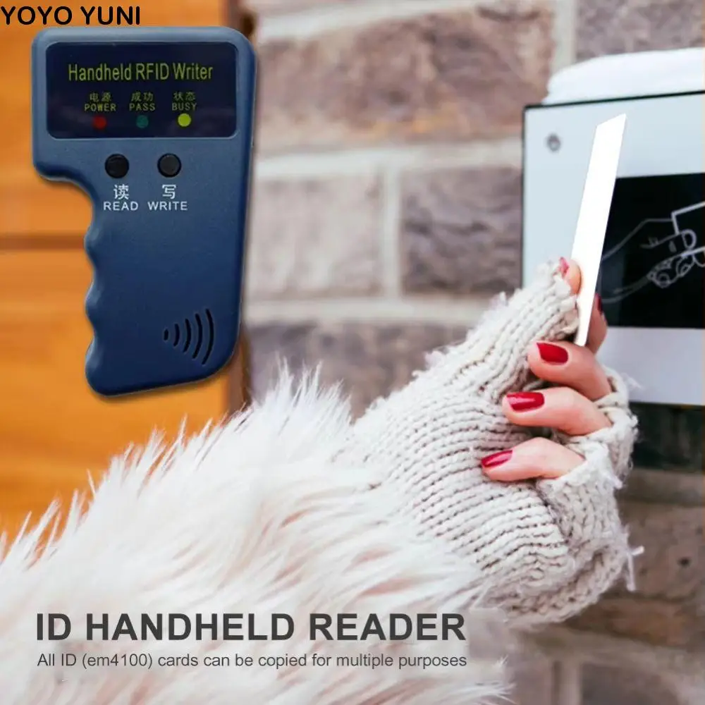 Programmable ID Card Handheld Duplicator Rewritable Handheld Design 125KHz Reader Replicator Low-frequency Smart Chip
