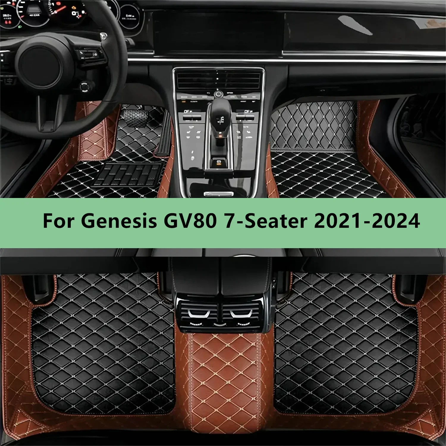 

Car Floor Mats For Genesis GV80 7-Seater 2021-2024 Floor Mats For Men Women Car Interior Accessories