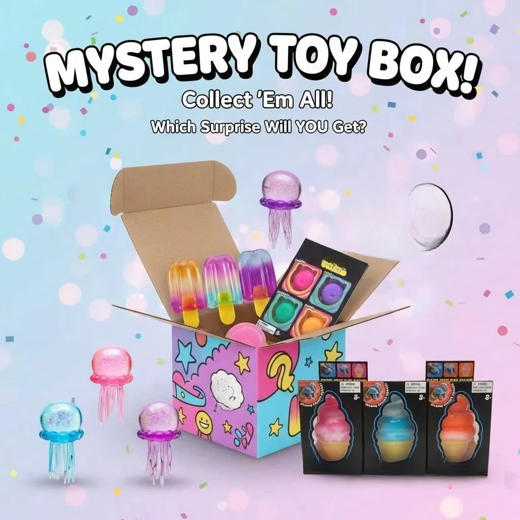 Assorted Random Squishy Fidget Toys Blind Box 100 Pieces Slow‑Rising Moai Head Rabbit Panda Anti‑Stress Toy Birthday Presents