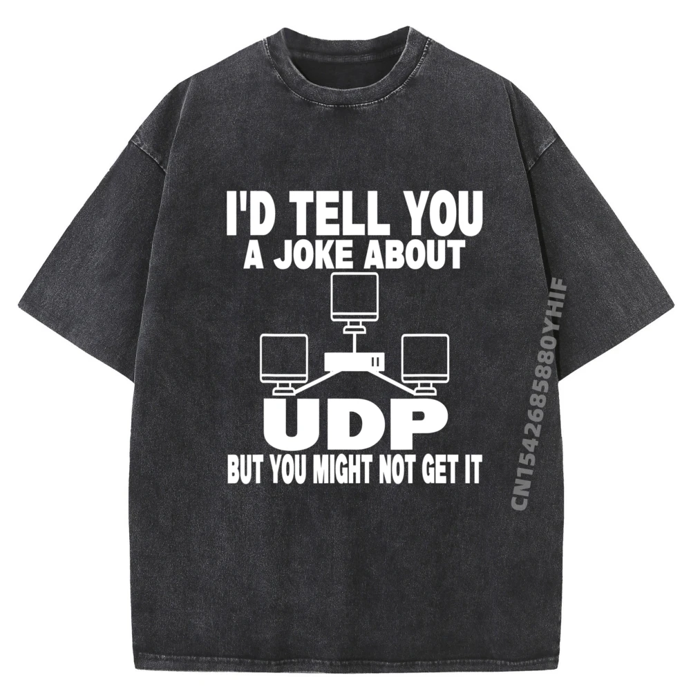 

Funny It Tech Pun For Women Computer Network Engineer Cotton Graphic Tees Printed T-shirt Washed Vintage Style