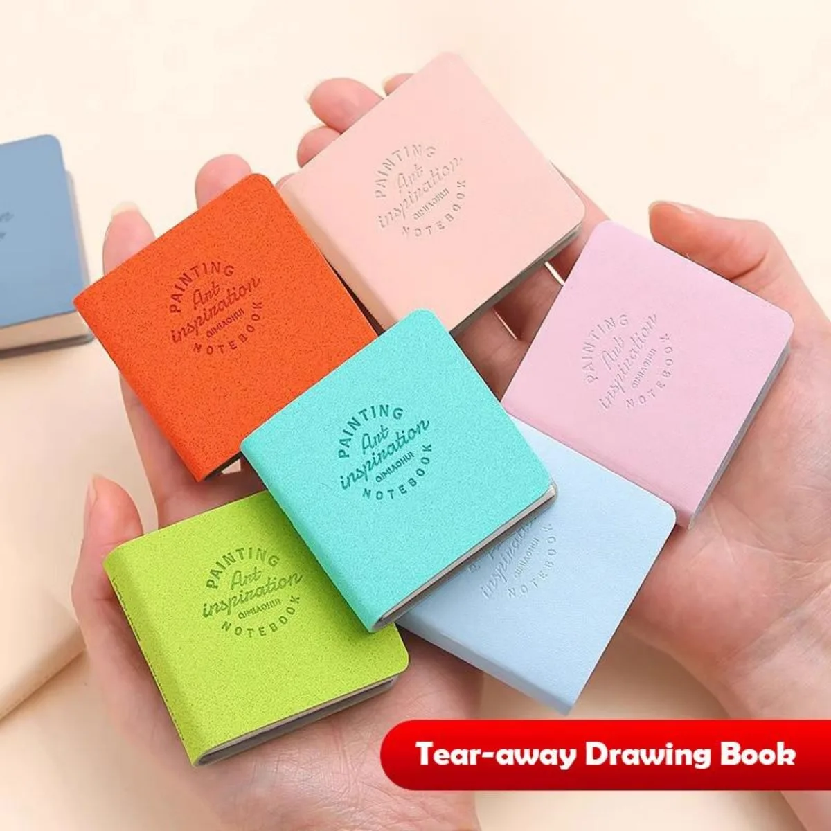 Mini Acrylic Marker Sketch Books,Thickened Blank Watercolor Painting Tear-away Drawing Book Illustrated Art Stationery Supplies