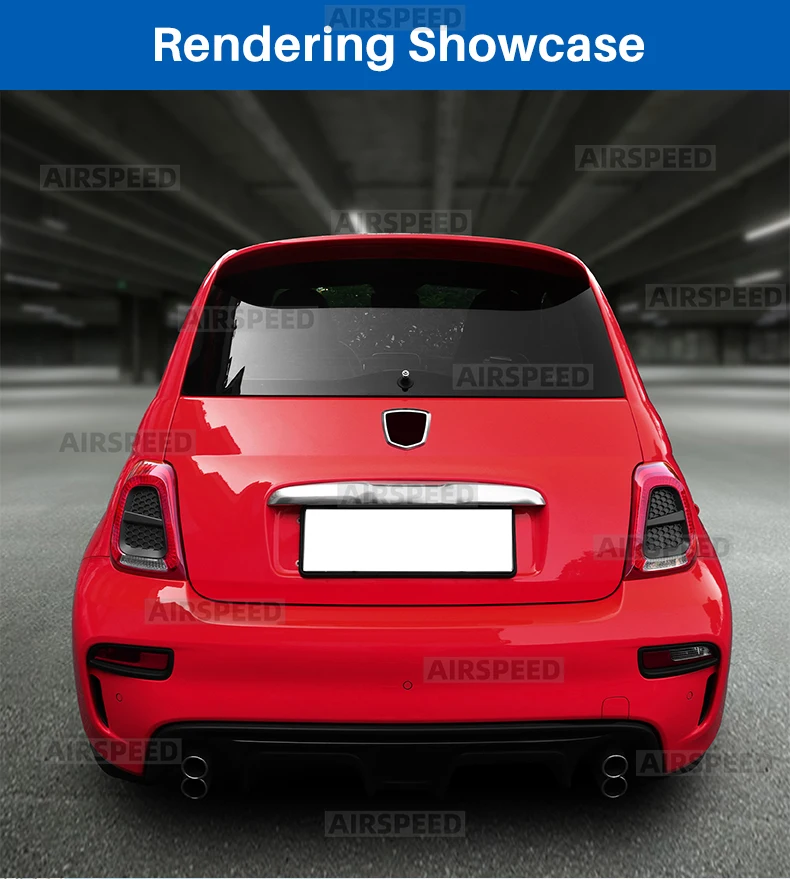 Für Abarth 595 695 595C 695C Fiat 500 500C 2016 2017 2018 2019 2020 2021 2022 2023 2024 1 Paar ABS Auto Rücklicht Aufkleber – Detail 8