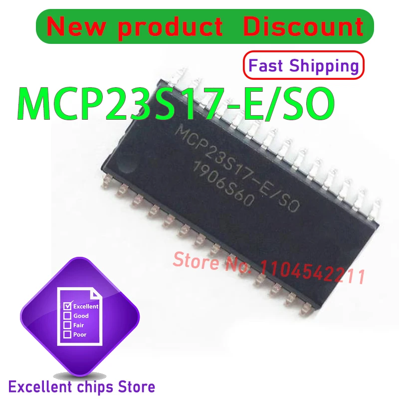

MCP23S17-E/SO 10 шт./лот MCP23S17T-E/SO MCP23S17 SOP-28