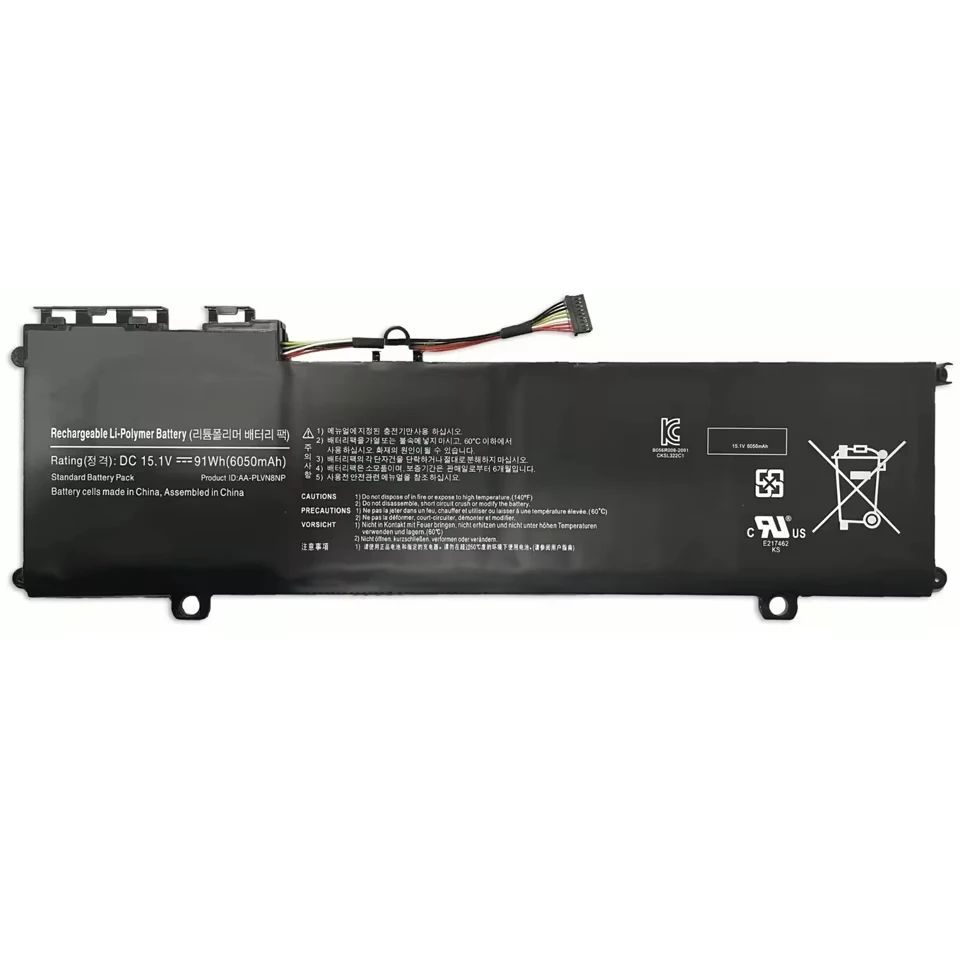 AA-PLVN8NP 15.1V 6050mAh 91Wh laptop battery for Samsung ATIV Book 8 780Z5E NP870Z5G NP880Z5E