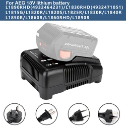 18V Lithium Battery Charger for AEG L1890RHD/L1830RHD/L1815G/L1820R/L1820S/L1825R/L1830R/L1840RL1850R High Quality Fast Charging