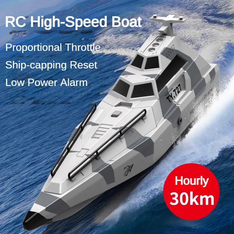 

2.4GHz TY727 RC Racing Boat Turbojet Pump High-Speed Remote Control Jet Boat Low Battery Alarm Function Adult Children Toy Gift